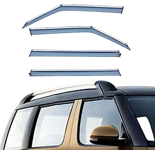 OKAYOK 4Pcs Auto Windabweiser für Sko-da Yeti 2014-2018, Autofenster Regenschutz-Lüftungsabweiser, Autoseitentür Regenabweiser, Einfache Montage de Autofenstervisiere