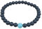 Lebensquelle Plus Onyx (matt) mit Larimar Kugelarmband | 6mm Perlen | Naturschmuck Edelstein Armband 19cm