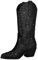blingqueen Stivali da cowboy con glitter tacco occidentale, Nero , 41 EU