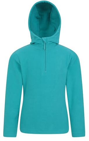 Mountain Warehouse Camber Kids Microfleece Hoodie - Breathable, Lightweight, Anti-Pill & Quick Dry Pullover for Boys & Girls - For Spring Summer & Walking Dark Tea 5-6y