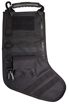 Etistta Taktischer Strumpf 50,8 cm Taktische Weihnachtsstrümpfe für Mann mit Molle-Ausrüstung (schwarz)