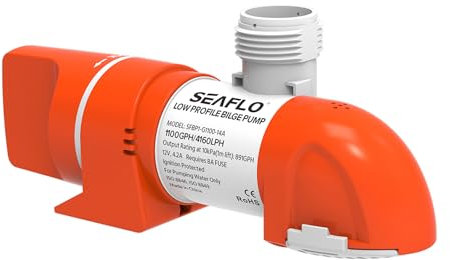 LIGHTEU®, Bomba de achique automática con sensor de nivel de agua de perfil bajo y estrecho de 12 V 1100 GPH SFBP1-G1100-14A