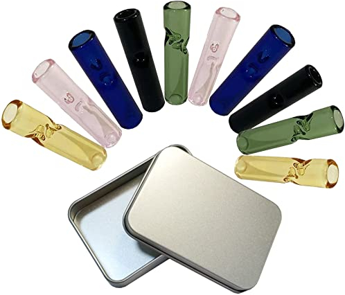 VOVCIG Lot de 10 pointes de filtre en verre - Réutilisables - Pointe ronde de 8 mm