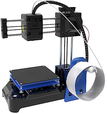 ciciglow Mini Imprimante 3D, Haute Précision, Chauffage Rapide, Petite4x4x4 Pouces, Filaments PLA et TPU, Température 180°C, Mise à Niveau Facile, Connexion Carte Mémoire USB, (Prise UE)