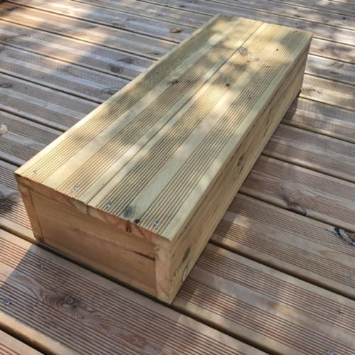 Stufenleiter aus Holz für die Erstellung Ihrer Treppe oder Gartentreppe durch Stapeln – Vinuovo – 2 Bretter B 100 cm H 17 cm