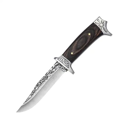 Galica Couteau de Chasse Avec Étui Nylon - Lame Fixe, d'Extérieur, de Camping, Collection - Cadeaux Homme