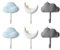 Jumuao 6 Stück Kindergarderobe Haken,Kleiderhaken Kinder,Kleiderhaken für Kinder in Wolken form, Selbstklebender Haken,Wandhaken Holz Ohne Bohren, Garderoben Kinderzimmer Deco (Gemischte Farben)