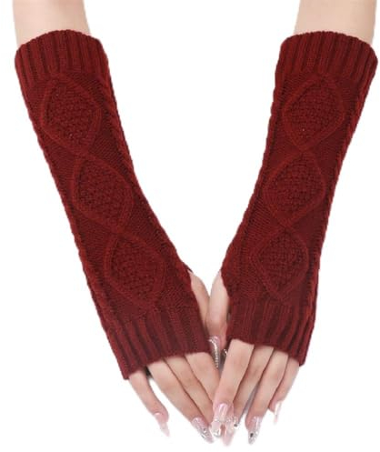 Warmer Strick-Armwärmer Gestrickte Handgelenksärmel for Männer und Frauen (Color : Colour 8, Size : Free size)