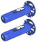 Manillar de Goma para Motocicleta,22mm/24mm Manillar de Goma para ciclomotor,Punos para Scooter Agarraderas Moto para Manillar de Motos de Cross, Pitbike, Enduro,Antideslizante y Duradero (Azul)