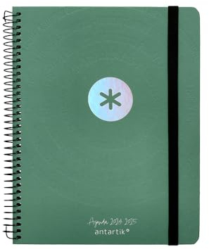 Antartik Schülerkalender, Jahr 24–25, Mini-Kollektion, Grün, Wochenansicht, DIN A5
