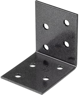Alberts 823160 DURAVIS® Winkelverbinder | schwarzdiamant duplexbeschichtet | Größe 50 x 50 x 40 mm | 50er Set