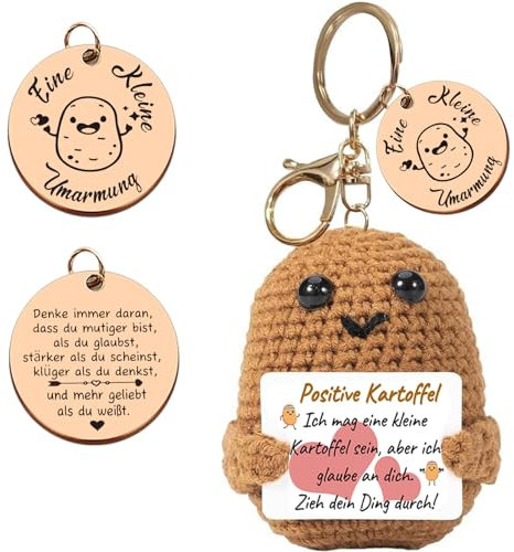 QUANMAITONG Glücksbringer Positive Kartoffel Pocket Hug Geschenk Für Frauen, Lustige Mutmacher Kinder Geschenk Glücksbringer Prüfung,Gute Besserung Geschenke Beste Freundin