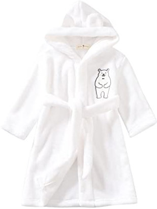 Kleinkind Kinder Baby Jungen Mädchen Cartoon Bademantel mit Kapuze Warmer Flanell Nachtmantel Nachtwäsche süße warme Pyjamas Robe Kinder Mantel
