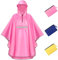 NEWIROVE Regencape Kinder, Unisex Regen Poncho Wasserdicht Kinder Regenponcho Rosa 140-160cm
