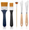 Cuchillo del Pintor Cuchillo de Paleta espátulas Pinceles Planos Juego de espátula y Pinceles Planos para Pintar para Pintura acrílica y al óleo