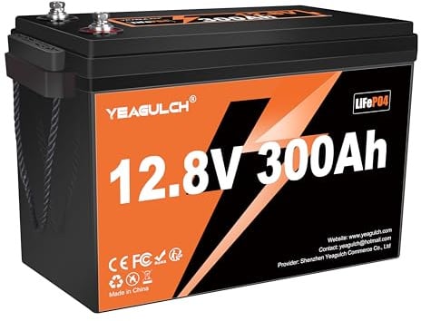 12V 300Ah LiFePO4 Lithium Batterie 200A BMS 15000 Zyklen 3840Wh | Tiefentladeschutz Low Temp Akku Deep Cycle wiederaufladbar für Wohnmobil Solaranlage Off-Grid Boot Caravan