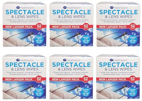 Health Spectacle Point Wipes Extra Value - 52 wipes per Pack - Pack of 6 Boxes