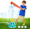 MoKo 2-in-1-Wassersprinkler & Baseball für Kinder, Octopus Outdoor-Kleinkind-Spielzeug für Hof Rasen Garten Pool, Himmelblau
