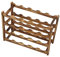 Weinregal, Haus Kleiner Moderner Einfacher Weinschrank Display Rack Freistehende Holzflaschen Halter Ständer Racks Raster Desktop Massivholz Ornamente Flaschenlagerregal für Keller (4 Lagen, 20