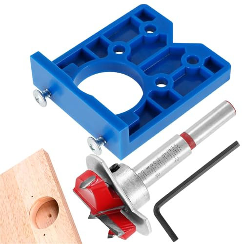 35 MM Plantilla de Bisagra, Kit de Plantilla para Bisagra Oculta, Plantilla de Perforación Bisagra