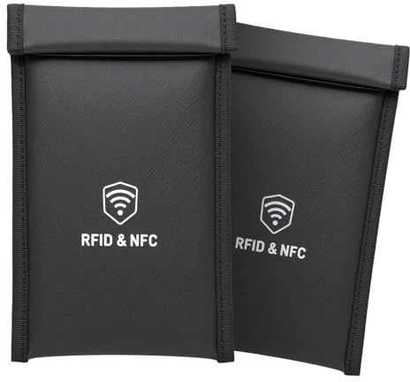 Faraday-Tasche für Handys, Diebstahl-Tracking, Faraday-Tasche, feuerfest und wasserdicht, 13 x 20,6 cm, für Handys, Kreditkarten