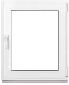 Framex Ventana de Plástico Blanco Ancho x Alto: 90 x 110 cm (900 x 1100 mm) Triple Acristalamiento (32 mm), Giratorio Inclinación DIN Derecha