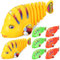 Hemobllo Poisson-Jouet Nageur Mécanique Lot de 8 Jouets Colorés en Plastique Jouet à Remonter pour Garçon et Filles