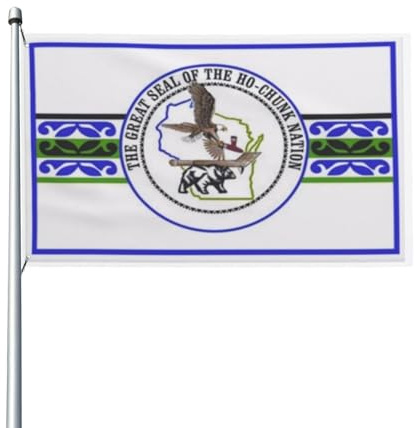 Gartenflaggen 90X150cm, Ho Chunk Nation Wetterfeste Haus Hof Flagge Premium Garten Flagge für Paraden Veranda Feiertage