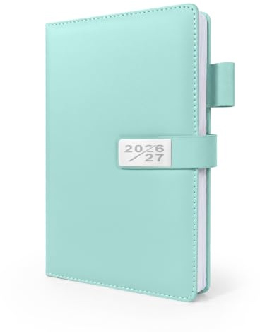 HW CASA Terminplaner 2026 2027– Lehrerkalender & Schulplaner, PU-Material (wasserabweisend & schmutzabweisend), akademischer Kalender Juli 2026-August 2027, Softcover A5