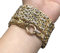 penixon volle Stahl Selbstverteidigung Hand Armband Kette (Golden)
