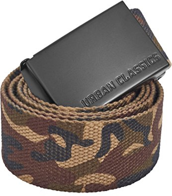 Urban Classics Gürtel Canvas Belt Unisex, woodcamo/blk, Einheitsgröße