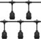 10 metre Outdoor String Light Bulb Holders Heavy Duty 10 Lamp Weatherproof Festoon Light Fittings 7mm Thick Cable IP64