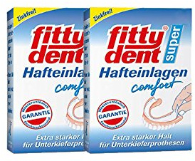 2 x FITTYDENT super Haftkleber Einlagen 15 Stück