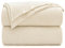 Cream Cotton Cable Knit Throw Blanket for Couch, Home Decorative Throws, Woven Throw Blankets with Bonus Laundering Bag, 2.2 Pounds 50 x 60 Inches