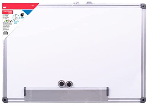 MP Pizarra Magnética 60 * 90 cm - Accesorios: 2 imanes y Bandeja, para escuela, hogar y oficina