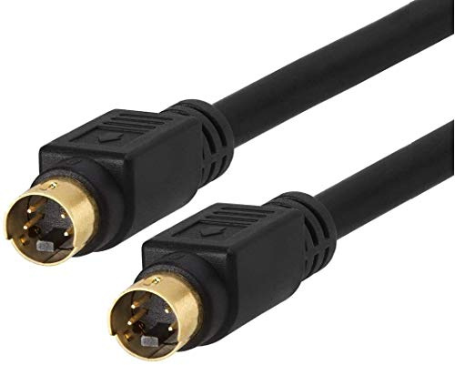 BRENDAZ S-Video - S Video Cable 4 pin SVHS Gold Plated for Camcorders, Home Theater, DSS receivers, VCRs, DVRs, PVRs, DVD Players - SVideo Transfers Video to TV or Monitor (6-FEET)