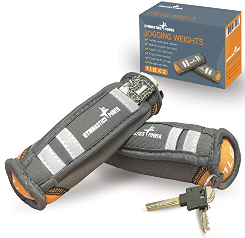 Gymnastics power Handgewichte zum Gehen, weiches Neopren, Jogginggewichte für Damen, reflektierender Riemen, Hantel-Set (je 0,5 kg)