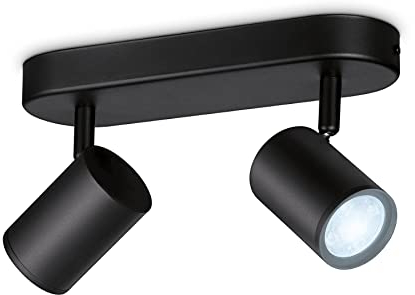 WiZ Imageo 2er-Spot Tunable White & Color, dimmbar, 16 Mio. Farben, smarte Steuerung per App/Stimme über WLAN, schwarz
