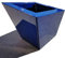 InterLock Pot de Fleurs en Aluminium-Composite, Couleur (Bleu Outre-mer Brillant), Pan coupé évasé, Dimensions au Sol 20x20 cm Hauteur 30-25-20 cm Fabrication française by