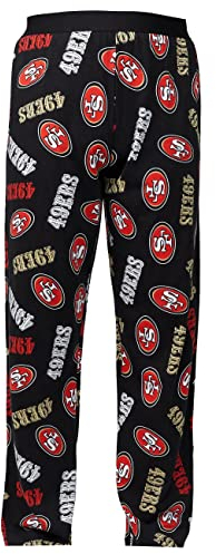 Recovered NFL Pyjamas - San Francisco 49ers Lounge Pants - Erwachsene, M - 100% Baumwolle Lounge Wear, Nachtwäsche, PJs, PJ Bottoms - Offiziell lizenziert