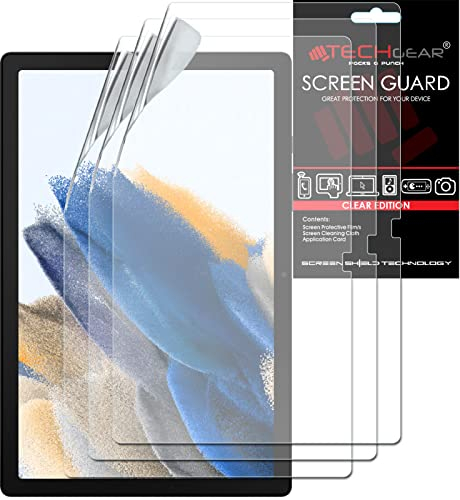 TECHGEAR 3 Pack Protection d'Écran pour Galaxy Tab A8 10.5 Pouces (SM-X200 / SM-X205), Film de Protection Écran Ultra Clair Compatible avec Samsung Galaxy Tab A8 2021