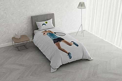 Italian Bed Linen MB Home Italy Bettwäsche-Set mit Digitaldruck, Kids, Tennist, Einzelbett