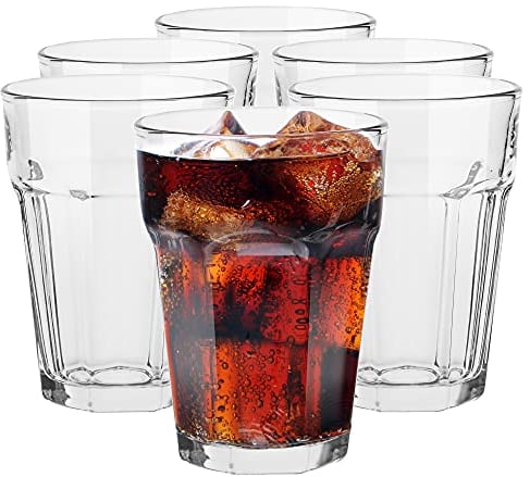 TREND FOR HOME Longdrinkgläser Set von 6 Cocktailgläser 425 ml Eiskaffee Gläser Latte Macchiato Kaffeebecher Klarglas Trinkgläser Groß Caipirinha Gläser Wassergläser Spülmaschinenfest | Alva