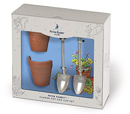 Eddingtons Peter Rabbit Classic Gardeners Egg Cups & Spoons