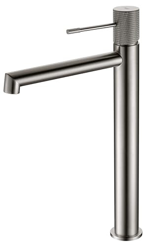 IMEX BDD038-3NQ Line Grifo de Lavabo Alto Níquel Cepillado