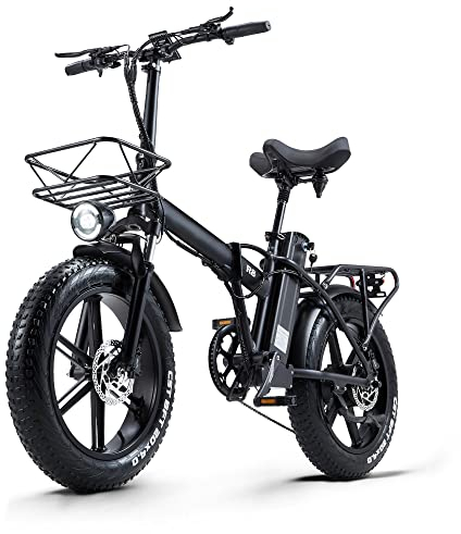 CEAYA Electric Bikes for Adults 20 Electric Folding Bike Fat Tyre E bike with 48V20AH Lithium Battery,Dual Disc Disc,8 Speed Gears