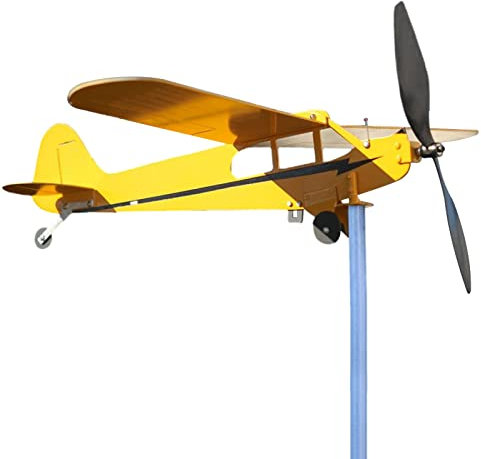 Girouette d'avion, Moulin à Vent 7,87 Pouces pour éolienne Jardin, Avion en Fer métallique, éolienne d'avion Art Jardin pour décorations Jardin, Balcon, pelouse, Patio