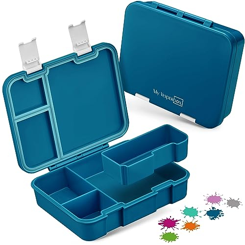 My Vesperbox – Jin - Bento Box Kinder - Lunchbox - extrem robust – Brotdose – Brotbox ideal für Kindergarten und Schule (Petrol)