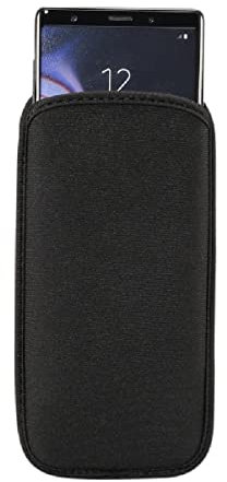 DFV mobile - wasserdichte und Stoßfeste Neopren Sockenhülle für iPhone Se (2022) - Schwarz