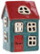 Shudehill Giftware Portacandele in ceramica con villaggio in ceramica dai colori vivaci, bellissimo regalo di inaugurazione della casa, ornamento per la casa, portacandele (blu/rosso)